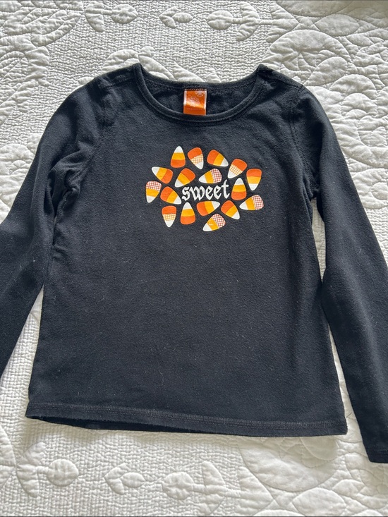 Other - Kids Long-Sleeve Black 'Sweet' Candy Corn Graphic Tee • 5T